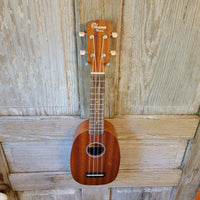 Ohana Soprano Pineapple Starter Pack PK-10 Lam Mahogany Ukulele Bag, Tuner, Strap, Button h922