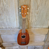 Ohana Soprano Pineapple Starter Pack PK-10 Lam Mahogany Ukulele Bag, Tuner, Strap, Button h922
