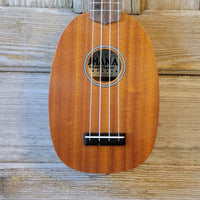 Ohana Soprano Pineapple Starter Pack PK-10 Lam Mahogany Ukulele Bag, Tuner, Strap, Button h924
