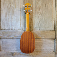 Ohana Soprano Pineapple Starter Pack PK-10 Lam Mahogany Ukulele Bag, Tuner, Strap, Button h924