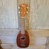 Ohana Soprano Pineapple Starter Pack PK-10 Lam Mahogany Ukulele Bag, Tuner, Strap, Button h925