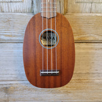 Ohana Soprano Pineapple Starter Pack PK-10 Lam Mahogany Ukulele Bag, Tuner, Strap, Button h925