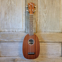 Ohana Soprano Pineapple Starter Pack PK-10 Lam Mahogany Ukulele Bag, Tuner, Strap, Button h926