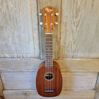 Ohana Soprano Pineapple Starter Pack PK-10 Lam Mahogany Ukulele Bag, Tuner, Strap, Button h926