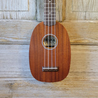 Ohana Soprano Pineapple Starter Pack PK-10 Lam Mahogany Ukulele Bag, Tuner, Strap, Button h927