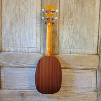Ohana Soprano Pineapple Starter Pack PK-10 Lam Mahogany Ukulele Bag, Tuner, Strap, Button h927