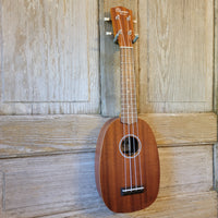 Ohana Soprano Pineapple Starter Pack PK-10 Lam Mahogany Ukulele Bag, Tuner, Strap, Button h928