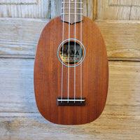 Ohana Soprano Pineapple Starter Pack PK-10 Lam Mahogany Ukulele Bag, Tuner, Strap, Button h929