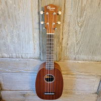 Ohana Soprano Pineapple Starter Pack PK-10 Lam Mahogany Ukulele Bag, Tuner, Strap, Button h930
