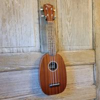 Ohana Soprano Pineapple Starter Pack PK-10 Lam Mahogany Ukulele Bag, Tuner, Strap, Button h930