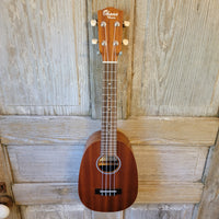Ohana Soprano Pineapple Starter Pack PK-10 Lam Mahogany Ukulele Bag, Tuner, Strap, Button h931