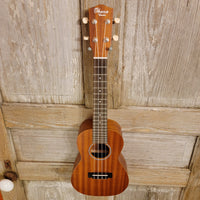 Ohana Concert CK-10 Starter Pack Laminate Mahogany Ukulele, Bag, Tuner, Strap, Button h951