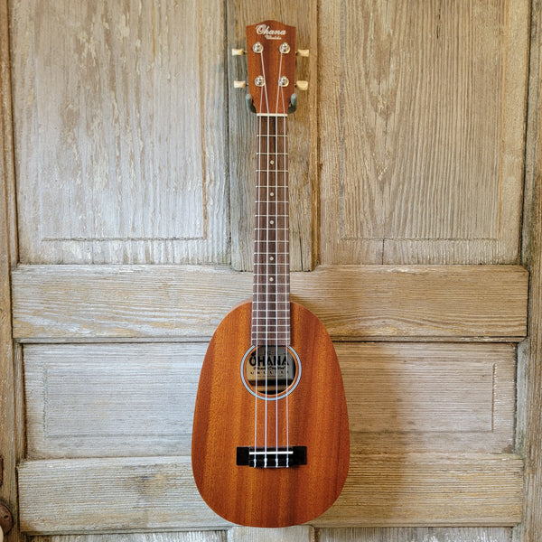 Ohana Concert Pineapple PKC-10 Pack Laminate Mahogany Ukulele, Bag, Tuner, Strap, Button h960