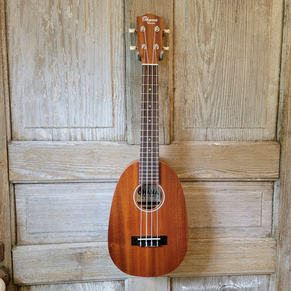 Ohana Concert Pineapple PKC-10 Pack Laminate Mahogany Ukulele, Bag, Tuner, Strap, Button h964