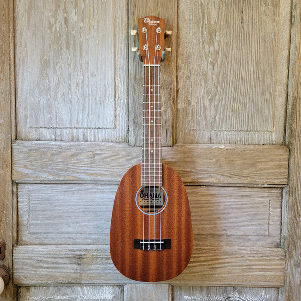 Ohana Concert Pineapple PKC-10 Pack Laminate Mahogany Ukulele, Bag, Tuner, Strap, Button h967