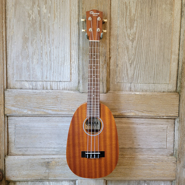 Ohana Concert Pineapple PKC-10 Pack Laminate Mahogany Ukulele, Bag, Tuner, Strap, Button h970