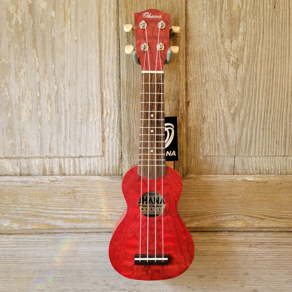 Ohana Sopranissimo O'Nina Red SK-08RD Laminate Willow Teenie Tiny Ukulele h997