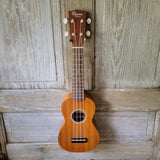 Ohana Soprano Starter Pack SK-10 Laminate Mahogany Ukulele Bag, Tuner, Strap, Button v000