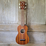 Ohana Soprano Starter Pack SK-10 Laminate Mahogany Ukulele Bag, Tuner, Strap, Button v001