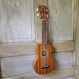 Ohana Soprano Starter Pack SK-10 Laminate Mahogany Ukulele Bag, Tuner, Strap, Button v002