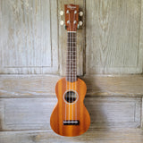 Ohana Soprano Starter Pack SK-10 Laminate Mahogany Ukulele Bag, Tuner, Strap, Button v003