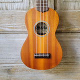 Ohana Soprano Starter Pack SK-10 Laminate Mahogany Ukulele Bag, Tuner, Strap, Button v003