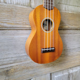 Ohana Soprano Starter Pack SK-10 Laminate Mahogany Ukulele Bag, Tuner, Strap, Button v003