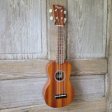 Ohana Soprano Starter Pack SK-10 Laminate Mahogany Ukulele Bag, Tuner, Strap, Button v004