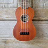 Ohana Soprano Starter Pack SK-10 Laminate Mahogany Ukulele Bag, Tuner, Strap, Button v005