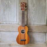 Ohana Soprano Starter Pack SK-10 Laminate Mahogany Ukulele Bag, Tuner, Strap, Button v007