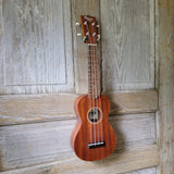 Ohana Soprano Starter Pack SK-10 Laminate Mahogany Ukulele Bag, Tuner, Strap, Button v012