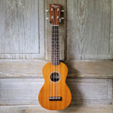 Ohana Soprano Starter Pack SK-10 Laminate Mahogany Ukulele Bag, Tuner, Strap, Button v013