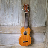 Ohana Soprano Starter Pack SK-10 Laminate Mahogany Ukulele Bag, Tuner, Strap, Button v013