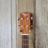 Ohana Tenor Starter Pack TK-10 Blem Laminate Mahogany Ukulele Bag, Tuner, Strap, Button v019
