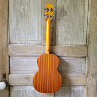 Ohana Tenor Starter Pack TK-10 Blem Laminate Mahogany Ukulele Bag, Tuner, Strap, Button v019