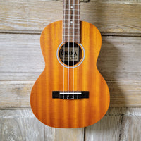 Ohana Tenor Starter Pack TK-10 Blem Laminate Mahogany Ukulele Bag, Tuner, Strap, Button v023
