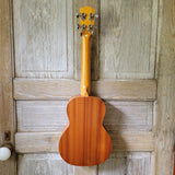 Ohana Tenor Starter Pack TK-10 Blem Laminate Mahogany Ukulele Bag, Tuner, Strap, Button v023