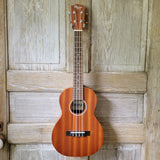 Ohana Tenor Starter Pack TK-10 Laminate Mahogany Ukulele Bag, Tuner, Strap, Button v024