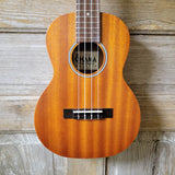 Ohana Tenor Starter Pack TK-10 Laminate Mahogany Ukulele Bag, Tuner, Strap, Button v025