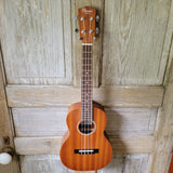 Ohana Tenor Starter Pack TK-10 Laminate Mahogany Ukulele Bag, Tuner, Strap, Button v025