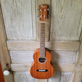 Ohana Tenor Starter Pack TK-10 Laminate Mahogany Ukulele Bag, Tuner, Strap, Button v026