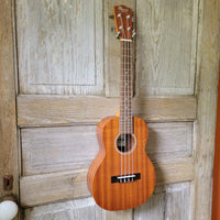Ohana Tenor Starter Pack TK-10 Laminate Mahogany Ukulele Bag, Tuner, Strap, Button v026