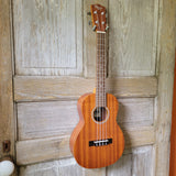 Ohana Tenor Starter Pack TK-10 Laminate Mahogany Ukulele Bag, Tuner, Strap, Button v026