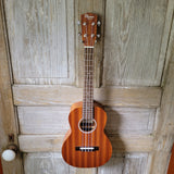 Ohana Tenor Starter Pack TK-10 Laminate Mahogany Ukulele Bag, Tuner, Strap, Button v027