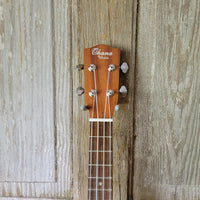Ohana Tenor Starter Pack TK-10 Blem Laminate Mahogany Ukulele Bag, Tuner, Strap, Button v028