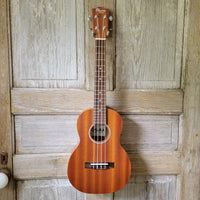 Ohana Tenor Starter Pack TK-10 Laminate Mahogany Ukulele Bag, Tuner, Strap, Button v029