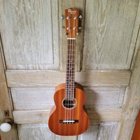 Ohana Tenor Starter Pack TK-10 Laminate Mahogany Ukulele Bag, Tuner, Strap, Button v029