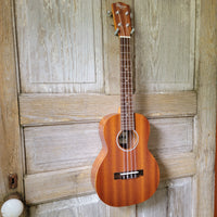 Ohana Tenor Starter Pack TK-10 Laminate Mahogany Ukulele Bag, Tuner, Strap, Button v029