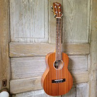Ohana Tenor Starter Pack TK-10 Laminate Mahogany Ukulele Bag, Tuner, Strap, Button v030