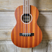 Ohana Tenor Starter Pack TK-10 Laminate Mahogany Ukulele Bag, Tuner, Strap, Button v031